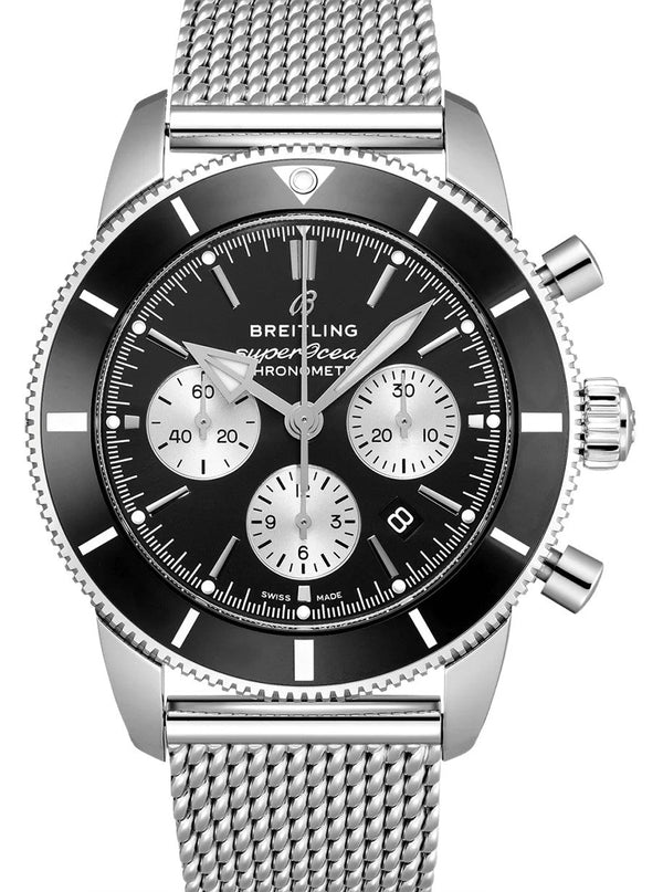 Breitling Superocean Heritage Czarny 44mm Stal