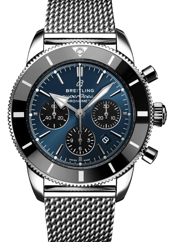 Breitling Superocean Heritage Niebieski 44mm Stal