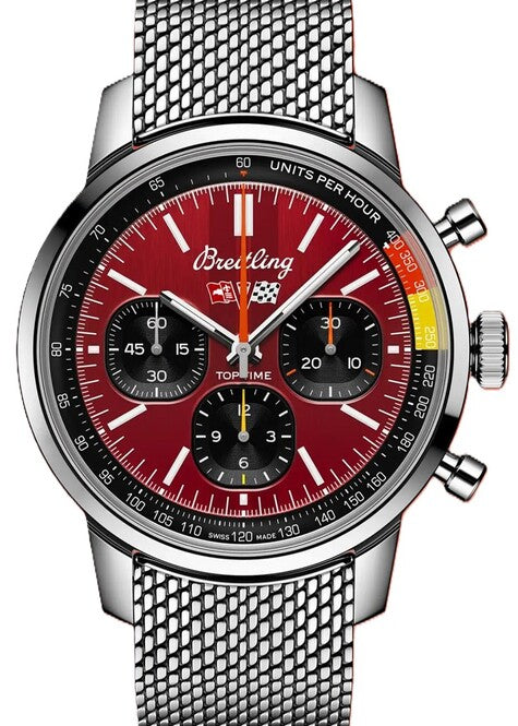 Breitling Top Time Czerwony 41 mm Stal