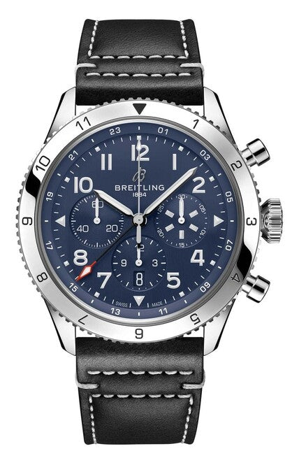 Breitling Super Avi Niebieski 46mm Stal