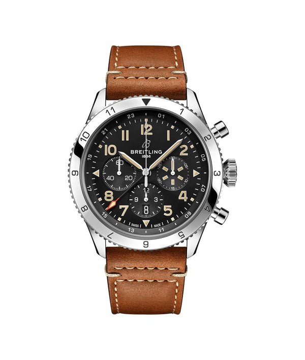 Breitling Classic avi Czarny 46mm Stal