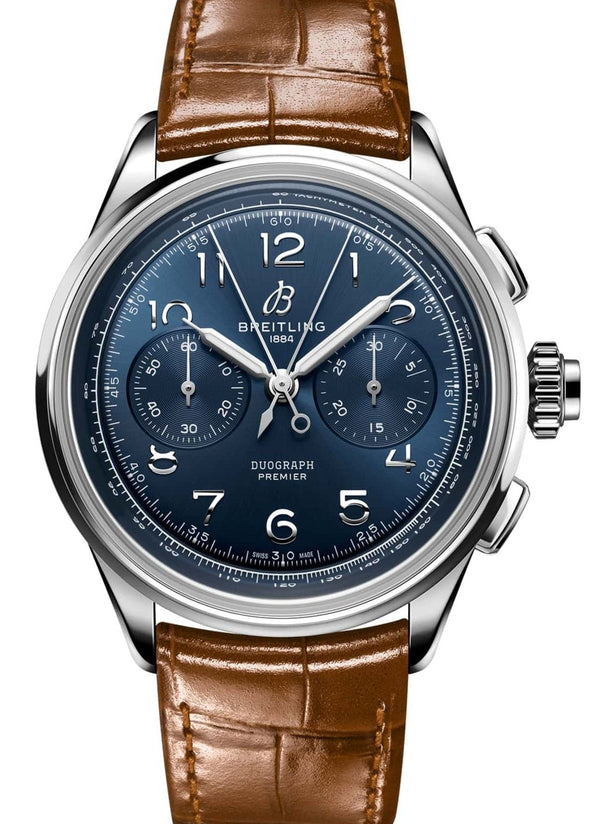 Breitling Premier Niebieski 42mm Stal