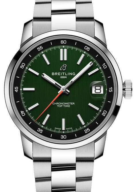 Breitling Top Time Zielony 38 mm Stal