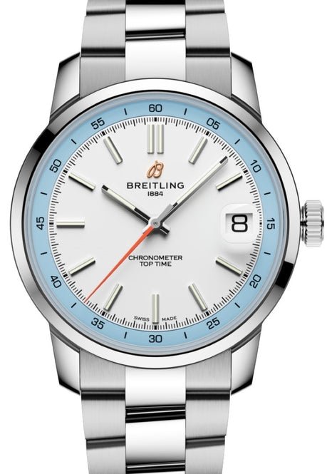 Breitling Top Time Bialy 38 mm Stal