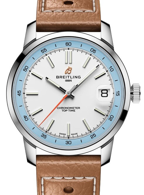 Breitling Top Time Bialy 38 mm Stal