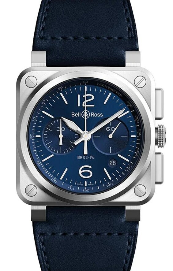 Bell & Ross BR 03-94 Niebieski 42 mm Stal