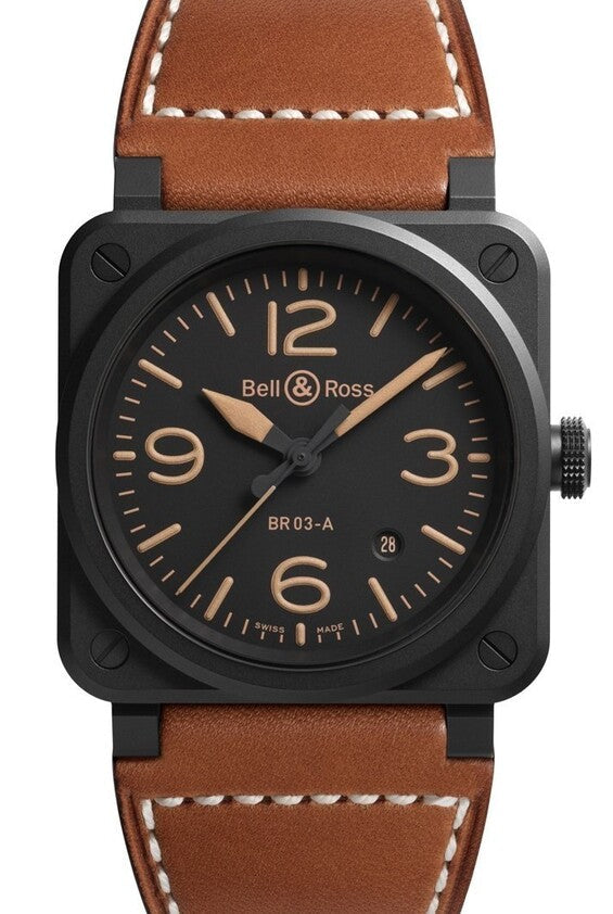 Bell & Ross BR 03 Czarny 41 mm  Ceramika