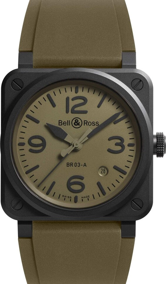 Bell & Ross BR 03 Zielony 41 mm Ceramika