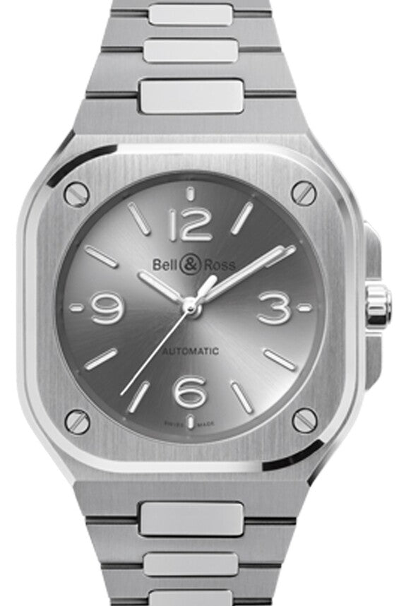 Bell & Ross BR 05 Szary 40 mm Stal