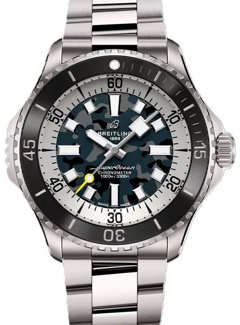 Breitling Superocean Szary 46 mm Tytan