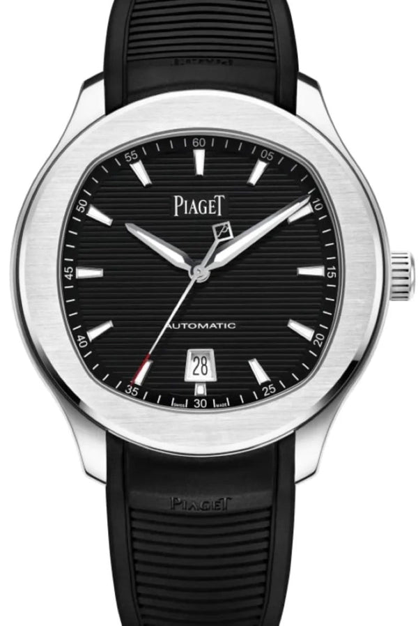 Piaget Polo Czarny 42 mm Stal