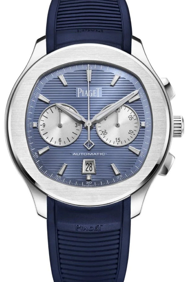 Piaget Polo Chronograph Niebieski 42 mm Stal