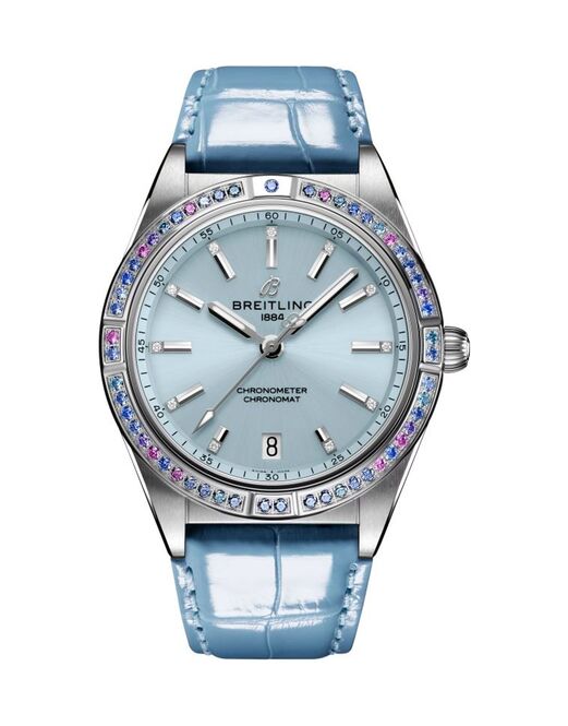 Breitling Chronomat Niebieski 36 mm Stal