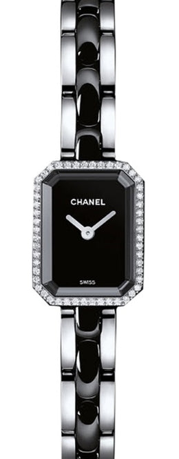 Chanel Première Czarny 19.7 x 15.2 mm Stal