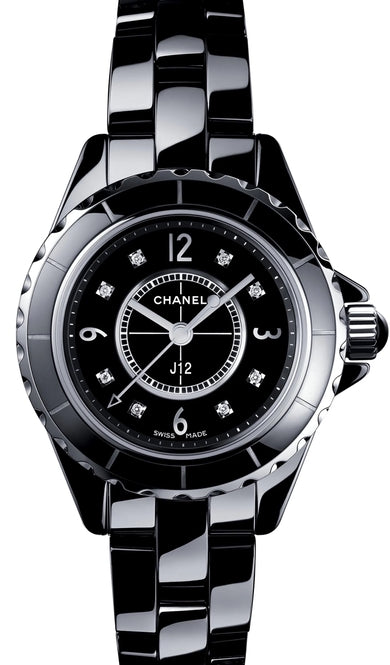 Chanel J12 Czarny 29 mm Ceramika
