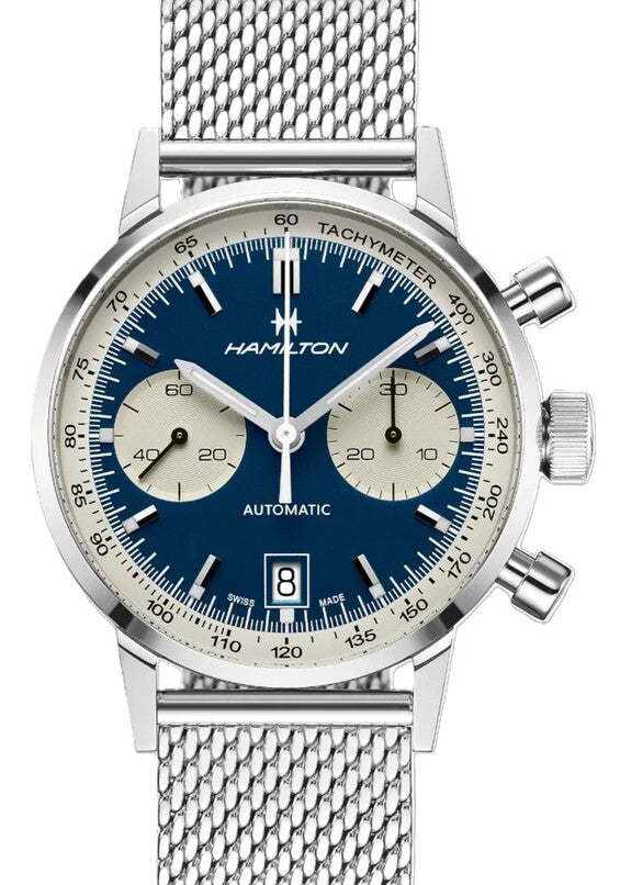 Hamilton Intra-Matic Niebieski 40 mm Stal