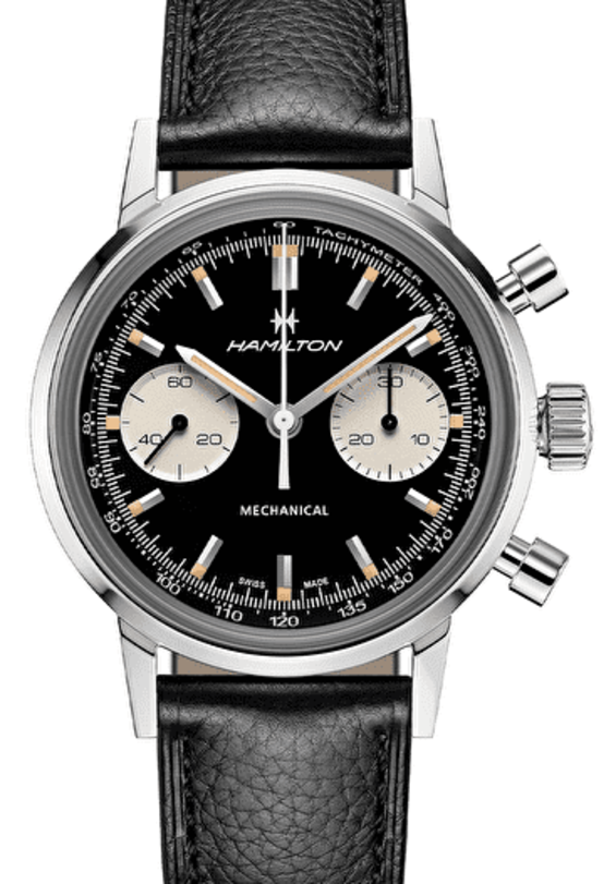 Hamilton Intra-Matic Czarny 40 mm Stal