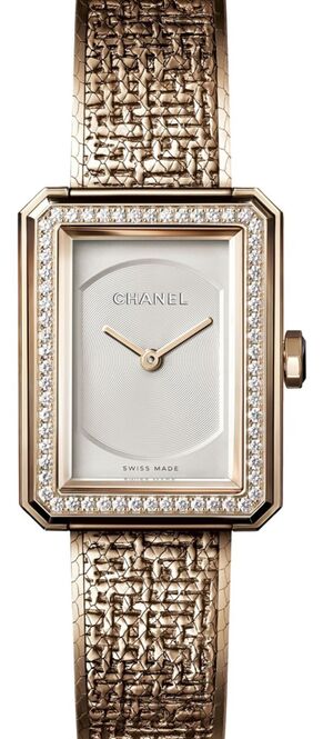 Chanel Boy-Friend Srebrny 27.9 x 21.5 mm Złoto różowe