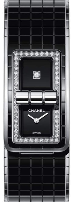Chanel Code Coco Czarny 38.1 x 21.5 mm Stal
