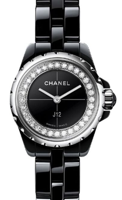 Chanel J12 Czarny 19 mm Ceramika