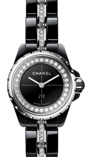Chanel J12 Czarny 19 mm Stal