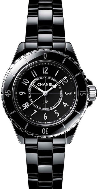 Chanel J12 Czarny 33 mm Ceramika