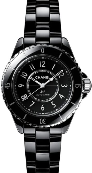 Chanel J12 Czarny 33 mm Ceramika
