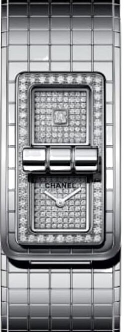 Chanel Code Coco Srebrny 38.1 x 21.5 mm Stal