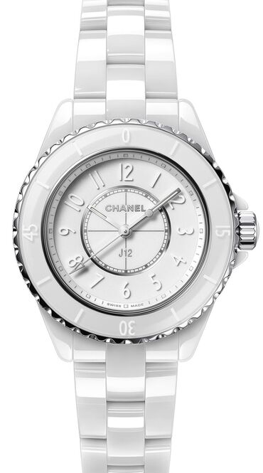 Chanel J12 Phantom Biały 33 mm Stal