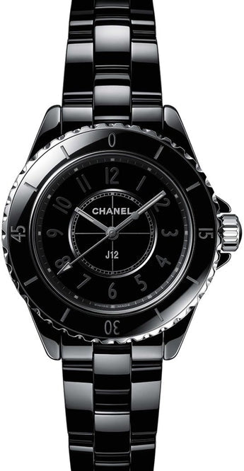 Chanel J12 BLACK PHANTOM Czarny 33 mm Ceramika