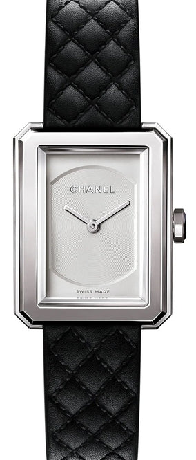 Chanel Boy-Friend Biały 27.9 x 21.5 mm Stal