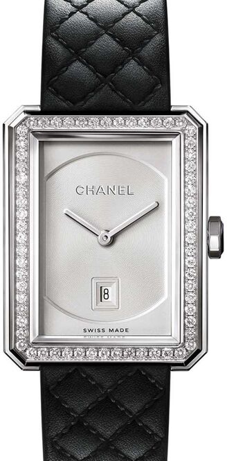 Chanel Boy-Friend Srebrny 34.6 X 26.7 mm Stal