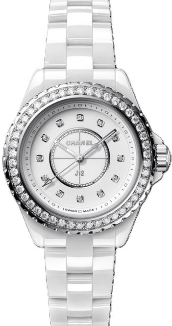 Chanel J12 Donna Biały 33 mm Ceramika