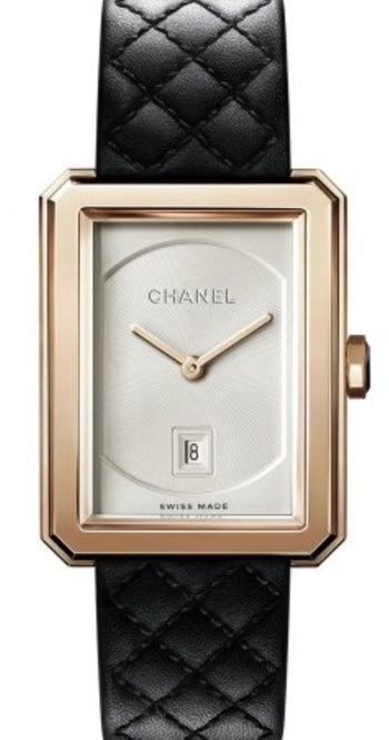 Chanel Boy-Friend Srebrny 34 x 26 mm Złoto różowe