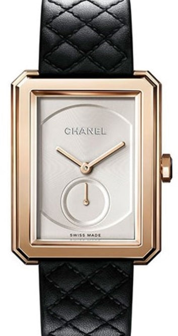 Chanel Boy-Friend Srebrny 37 x 28.6 mm Złoto różowe