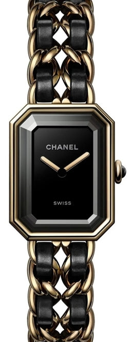 Chanel Première Czarny 26.1 x 20 mm Złoto/Stal
