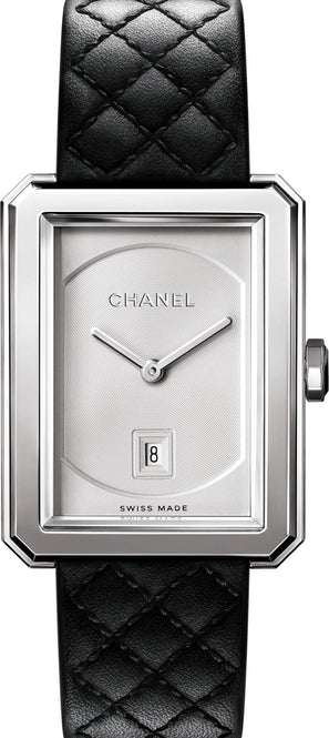 Chanel Boy-Friend Czarny 34.6 x 26.7 mm Stal