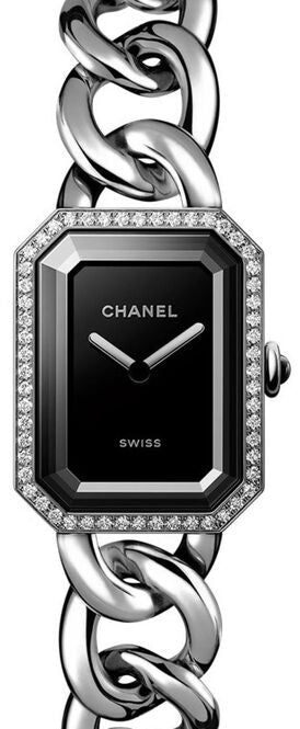 Chanel Première Czarny 26,1 x 20 mm Stal