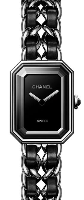Chanel Première Czarny 21.7 x 20 mm Stal