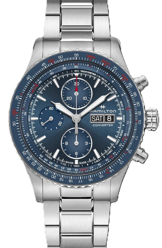 Hamilton Khaki Aviation Niebieski 44 mm Stal