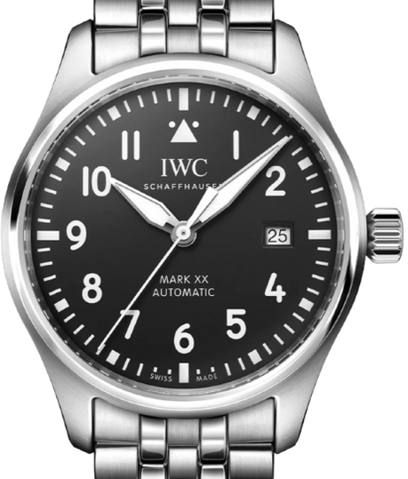 IWC Pilots Watch Mark XX Czarny 40 mm Stal