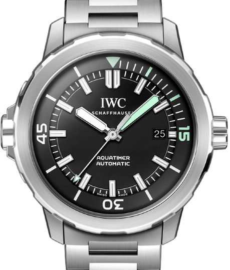 IWC Aquatimer Czarny 42 mm Stal