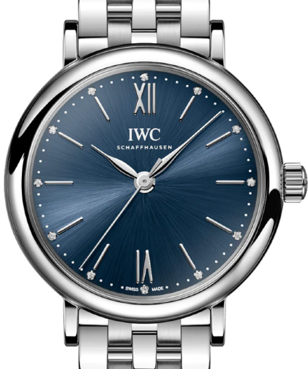 IWC Portofino Niebieski 34 mm Stal