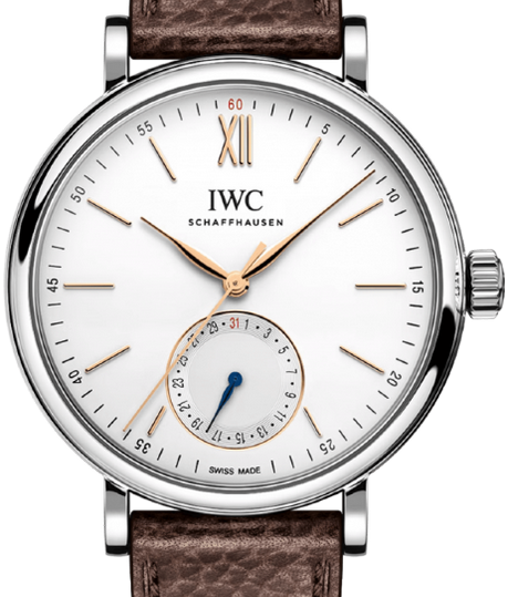 IWC Portofino Pointer Date Biały 39 mm Stal