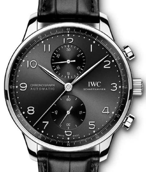 IWC Portugieser Chronograph Czarny 41 mm Stal