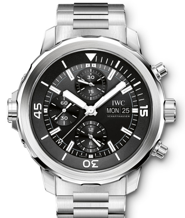 IWC Aquatimer Chronograph Czarny 44 mm Stal