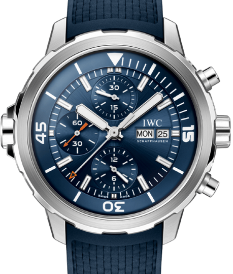 IWC Aquatimer Chronograph Niebieski 44 mm Stal