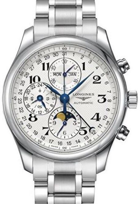 Longines Master Collection Srebrny 42 mm Stal