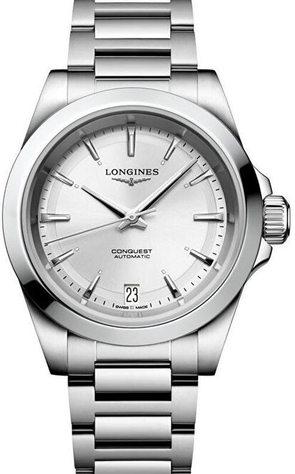 Longines Conquest Srebrny 34 mm Stal