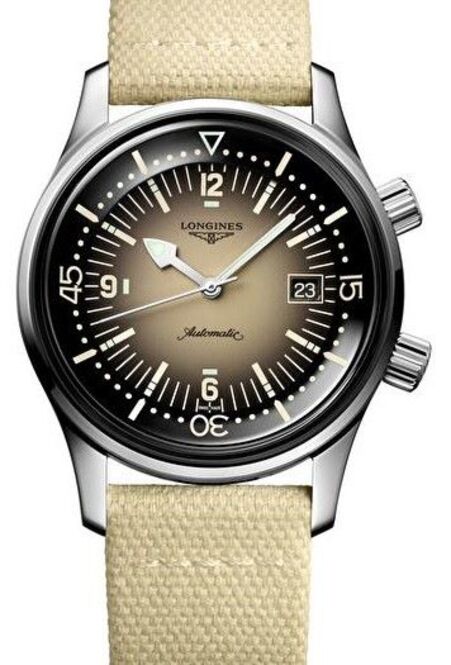Longines Legend Diver Szampański 42 mm Stal